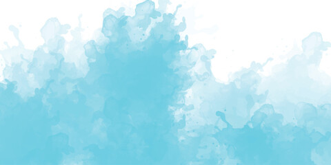 Abstract watercolor background blue  and white watercolor background painting with cloudy distressed texture and marbled grunge, soft yellow beige lighting Watercolor sky background
