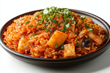 A plate of food with rice and vegetables