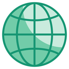 Globe Icon Element For Design