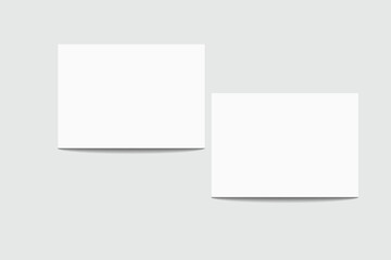 Postcard design mockup empty double sided template. Blank letter paper, thank you card, notecards, note paper, greeting card, wedding invitation or any creative work for presentation of your design
