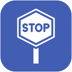 Stop vector icon illustration of Protesting and Civil Disobedience iconset.