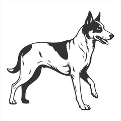 Dog Silhouette Vector Illustration