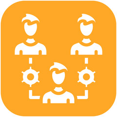 Teamwork vector icon illustration of Business & Economy iconset.