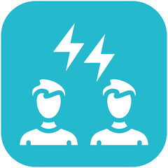 Altercation vector icon illustration of Human Resource iconset.