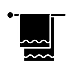 Towel icon vector. Bathroom illustration sign. Home textile symbol or logo.