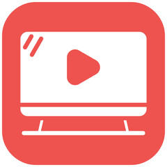 Television vector icon illustration of Soccer iconset.