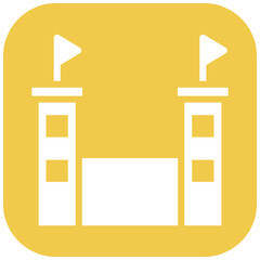 Bouncy Castle vector icon illustration of Children Toys iconset.