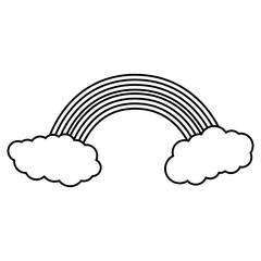 Rainbow icon vector. Bow illustration sign. Iris symbol or logo.