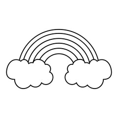 Rainbow icon vector. Bow illustration sign. Iris symbol or logo.