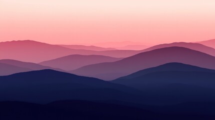 Obraz premium **A romantic dusk-inspired gradient with shades of soft raspberry pink