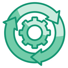 Process Icon Element For Design