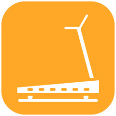 Treadmill vector icon illustration of Pilates iconset.