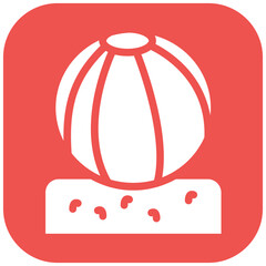 Beach Ball vector icon illustration of Coastline iconset.