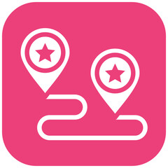 Pilgrimage Map vector icon illustration of Hajj Pilgrimage iconset.