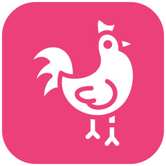 Rooster vector icon illustration of Festa Junina iconset.