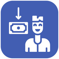 Embezzlement Trail vector icon illustration of Corruption iconset.