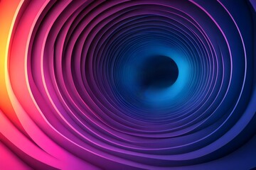 Naklejka premium Abstract Circular Spiral with Vibrant Gradient Neon Colors