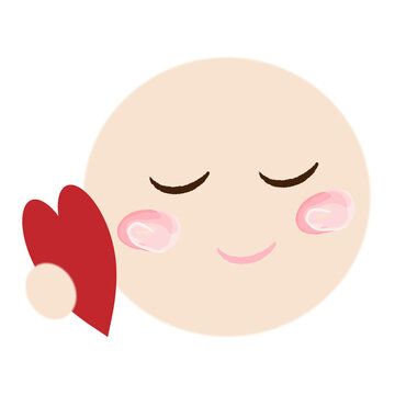 recommend clip art: ハートに寄り添う人　手書き風のクリップアート　背景透過　png