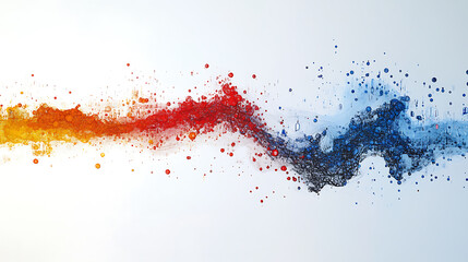 Fototapeta premium An abstract artistic depiction of data chart, symbolizing the vastness and complexity of data science, data analytics and its inherent blend of science and creativity