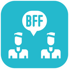 Fototapeta premium Best Friend Forever vector icon illustration of Friendship iconset.