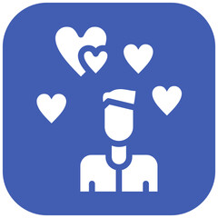 Affection vector icon illustration of Friendship iconset.