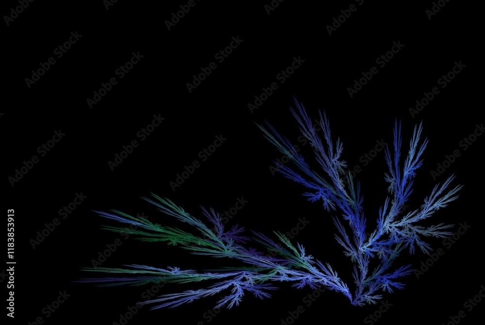 Poster computer generated fractal pattern and shape