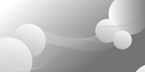 White and grey abstract background with geometric circle shapes. abstract geometric background Vector, illustration. Modern graphic design element circles artistic, for poster, cover, banner,