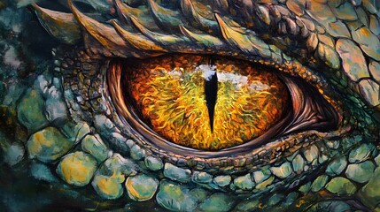 Fierce Dragon Glimmering with Fire