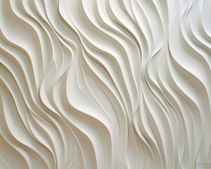 Fototapeta premium Delicate plaster beige wave texture
