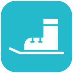 Snowshoes vector icon illustration of Outdoor Fun iconset.