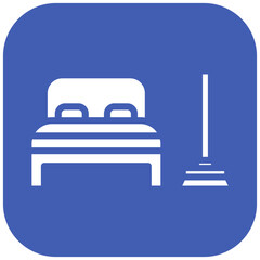 Cleaning Bedroom vector icon illustration of Cleaning and Dusting iconset.