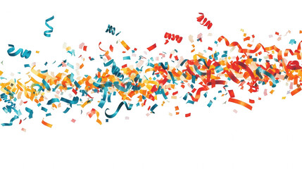 Naklejka premium Flat vector design Carnival-themed colorful confetti, isolated on white, PNG file, Carnival festival 