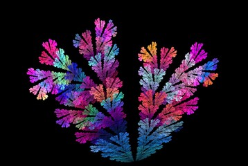 Computer generated fractal pattern and shape