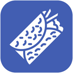 Burrito vector icon illustration of Street Food iconset.