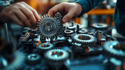 Lean manufacturing concept, the strategic approach to eliminating waste and inefficiency in the production process, optimizing workflow, reducing costs, and increasing product value