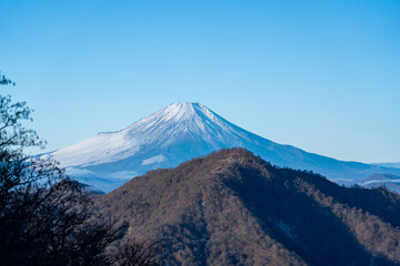富士山と檜洞丸の風景