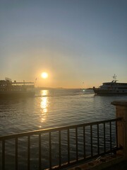 sunset over the sea from in Istanbul