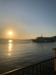 sunset over the sea from in Istanbul
