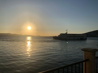sunset over the sea from in Istanbul