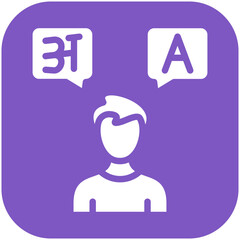 Language Skills vector icon illustration of Gig Economy iconset.