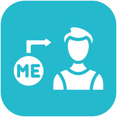 Me-Myself vector icon illustration of Generation Gap iconset.