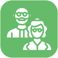 Baby Boomers vector icon illustration of Generation Gap iconset.