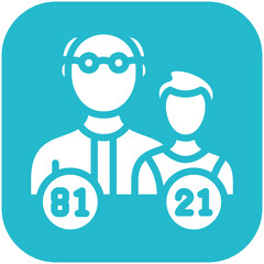 Age Segregation vector icon illustration of Generation Gap iconset.