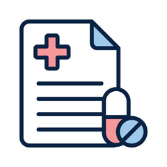 Medical prescription symbol for wellness and therapeutic care