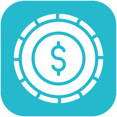 Fototapeta premium Token vector icon illustration of Cryptocurrency iconset.