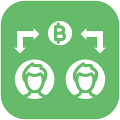 Peer To Peer vector icon illustration of Cryptocurrency iconset.