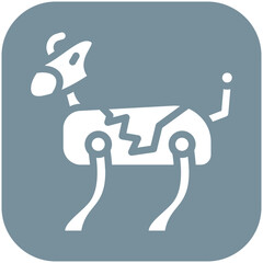 Robot Pet vector icon illustration of Robotics iconset.