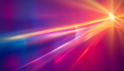 Abstract Light Streaks in Vibrant Gradient Colors Creating a Dynamic and Futuristic Visual Design