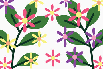 floral background vector art fullcolor
