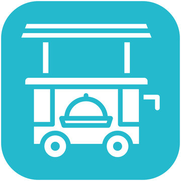 Food Cart vector icon illustration of Catering iconset.